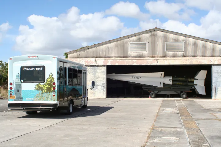 a truck is parked on the side of a road