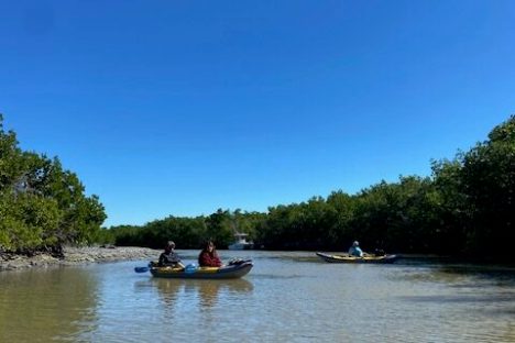 a small boat in a body of water