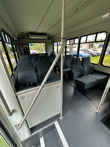 a bus that is sitting on a chair