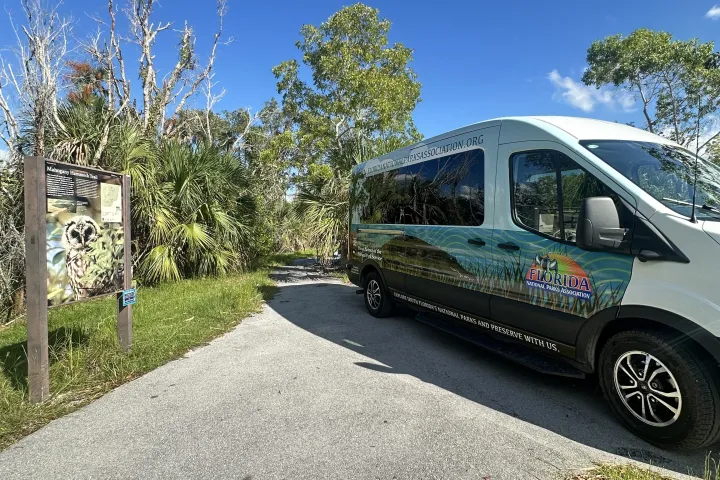 a car parked on the side of a road